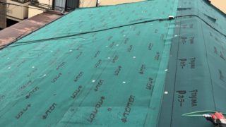 尼崎にてカラーベスト屋根のカバー工法施工